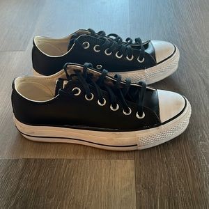 Converse Chuck Taylor All Star Lift Platform Leather Black 6.5